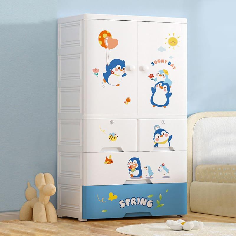 StarAndDaisy Kids Wardrobe / Storage Cabinet / Portable Almirah with Drawers & Convertible Design