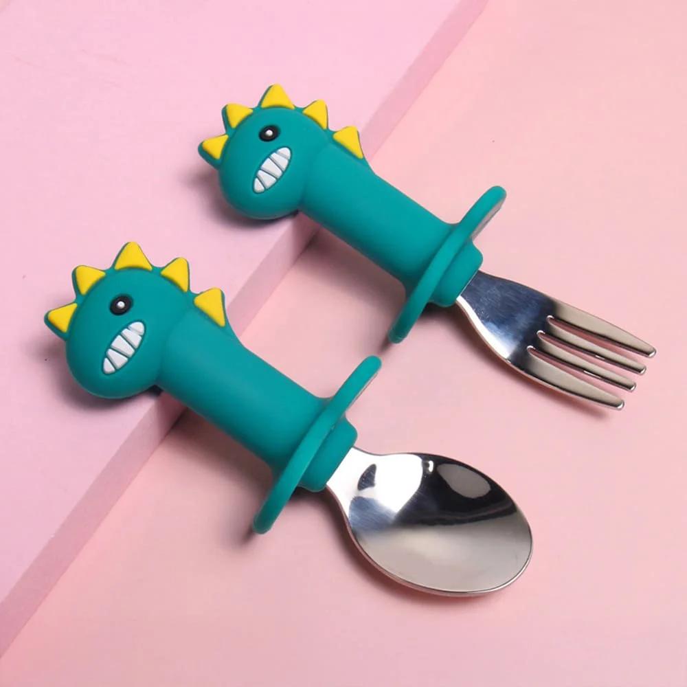 StarAndDaisy Baby Feeding Spoon and Fork Set
