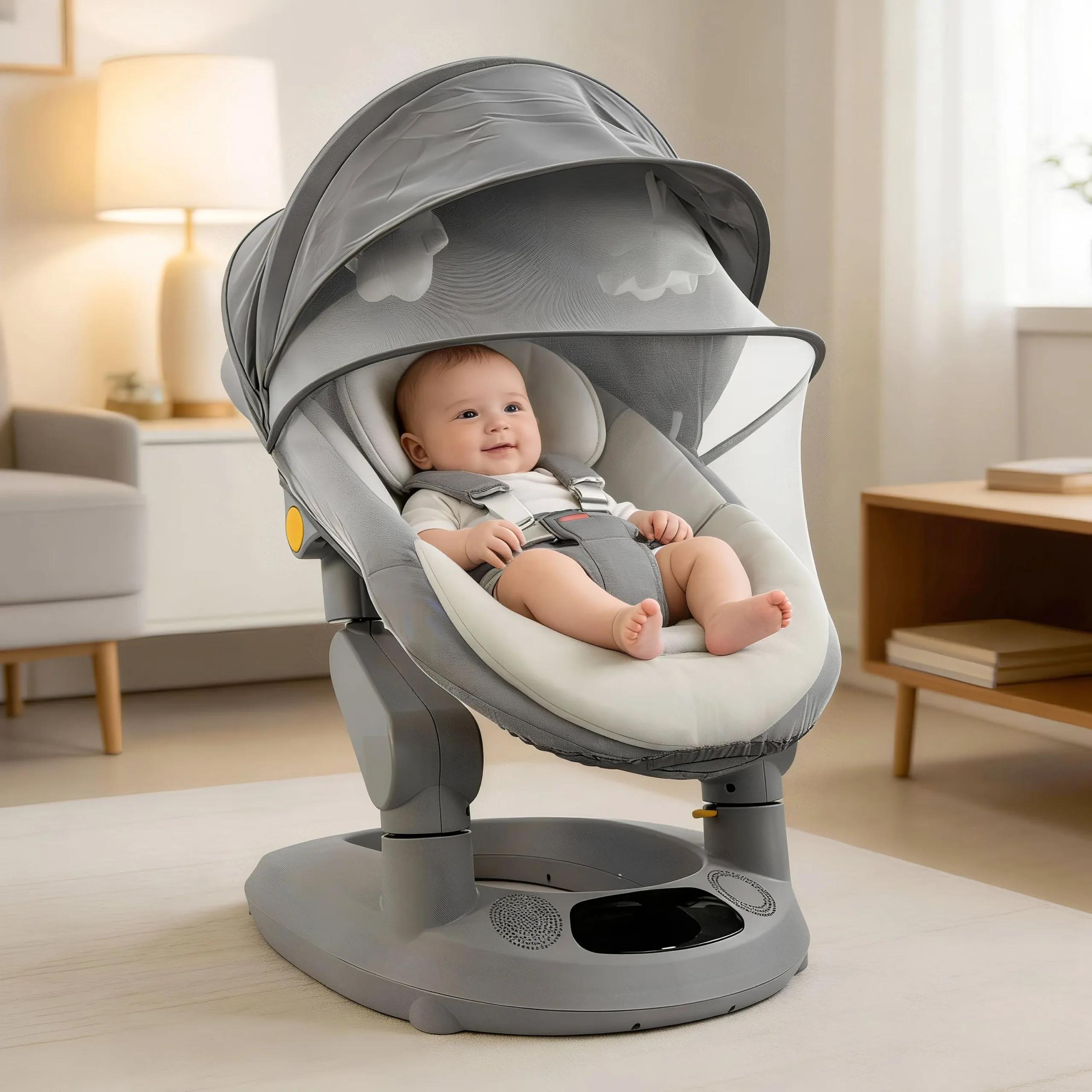 StarAndDaisy Smart Baby Rocker & Swing with Canopy